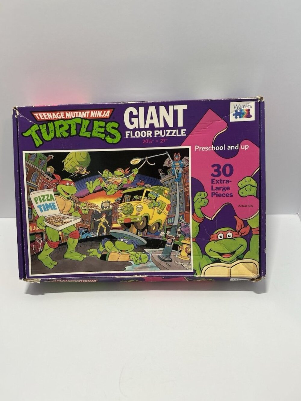 Vintage 1989 Teenage Mutant Ninja Turtles 30pc Giant Floor Puzzle TMNT Complete